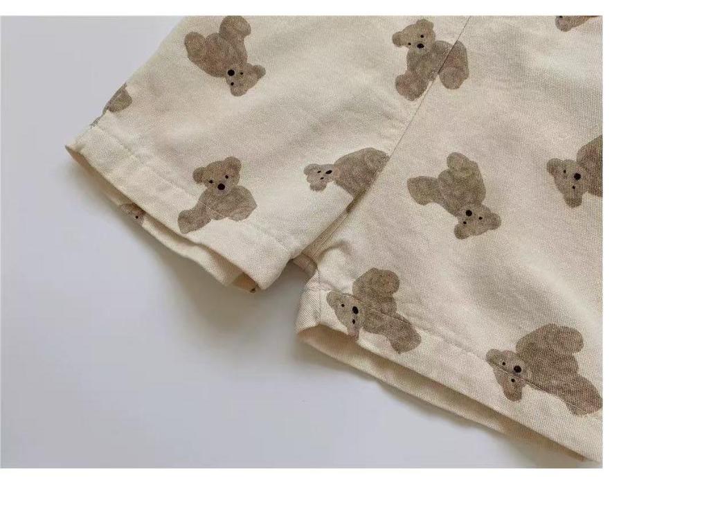 Baby Sommer Modische Overalls Shorts Zweiteiliges Set für Zuhause & Ausgehen