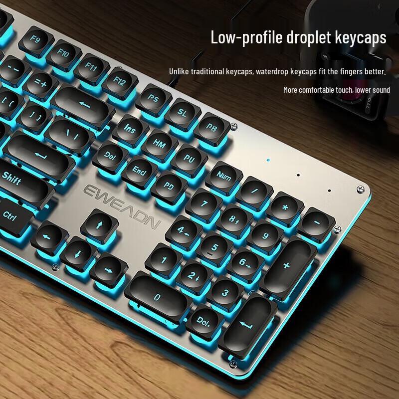 EWEADN GX710 Silent Multi-Mode Mechanical-Feel Keyboard & Mouse Combo