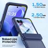 For Motorola Razr Ultra 2025/Razr Ultra 2026 Hinge Protection,Built-in Screen Protector,Wireless Charging,Shockproof Protective Phone Case-Blue