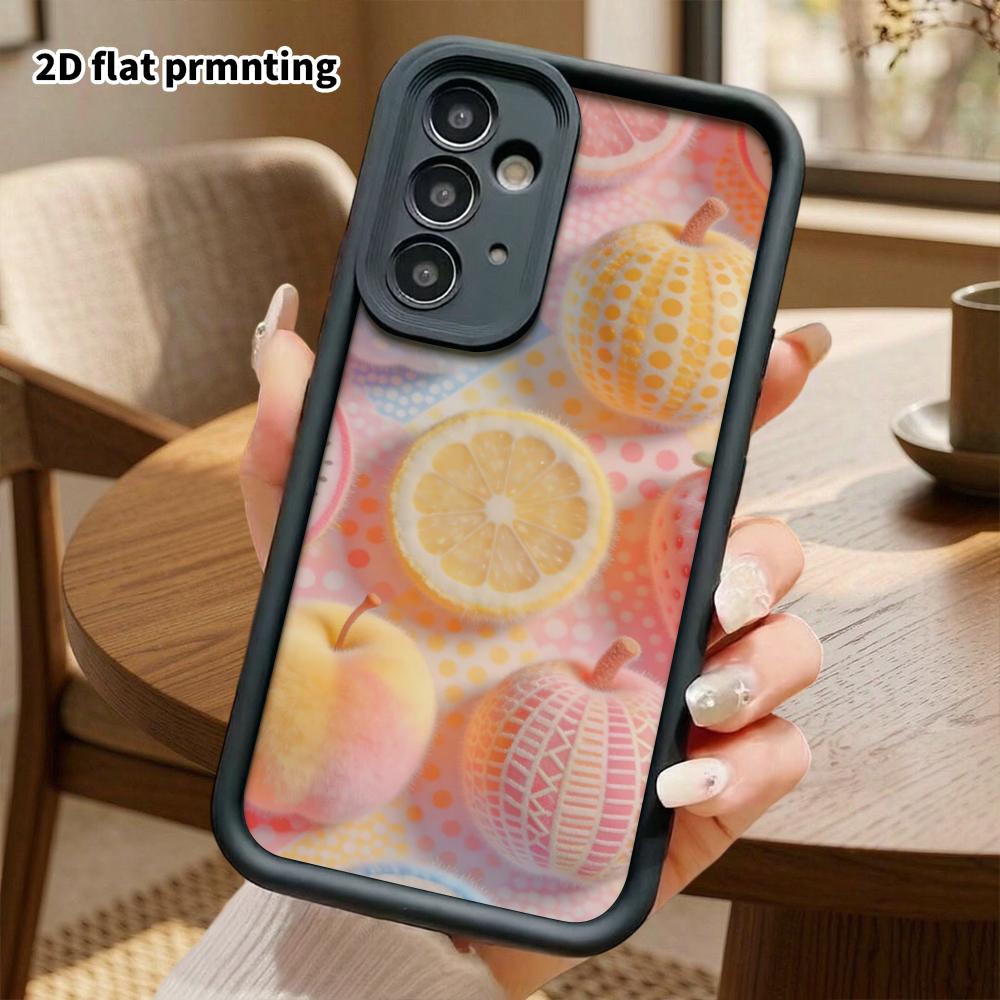 Phone Case: 2D flat, suitable for Samsung Galaxy A34 A35 M05 M06 S20 S22 S21 FE Plus 5G protective case, macaron fruits, perfect Christmas and Hallowe