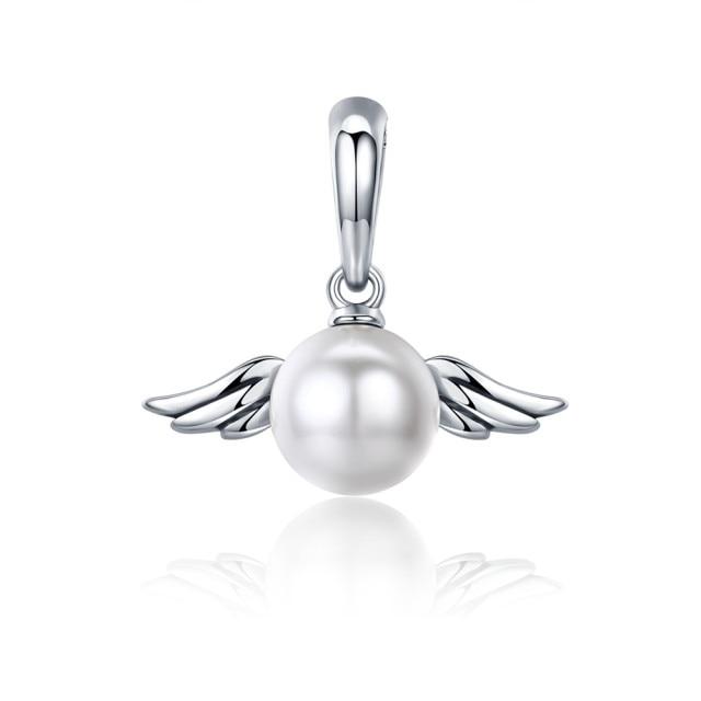 Genuine Sterling Color Lucky Charm Zircon Stone Bee Family Bead Pendant Original Bracelets Pendant Necklace Diy Fine JewelryFashion Charm