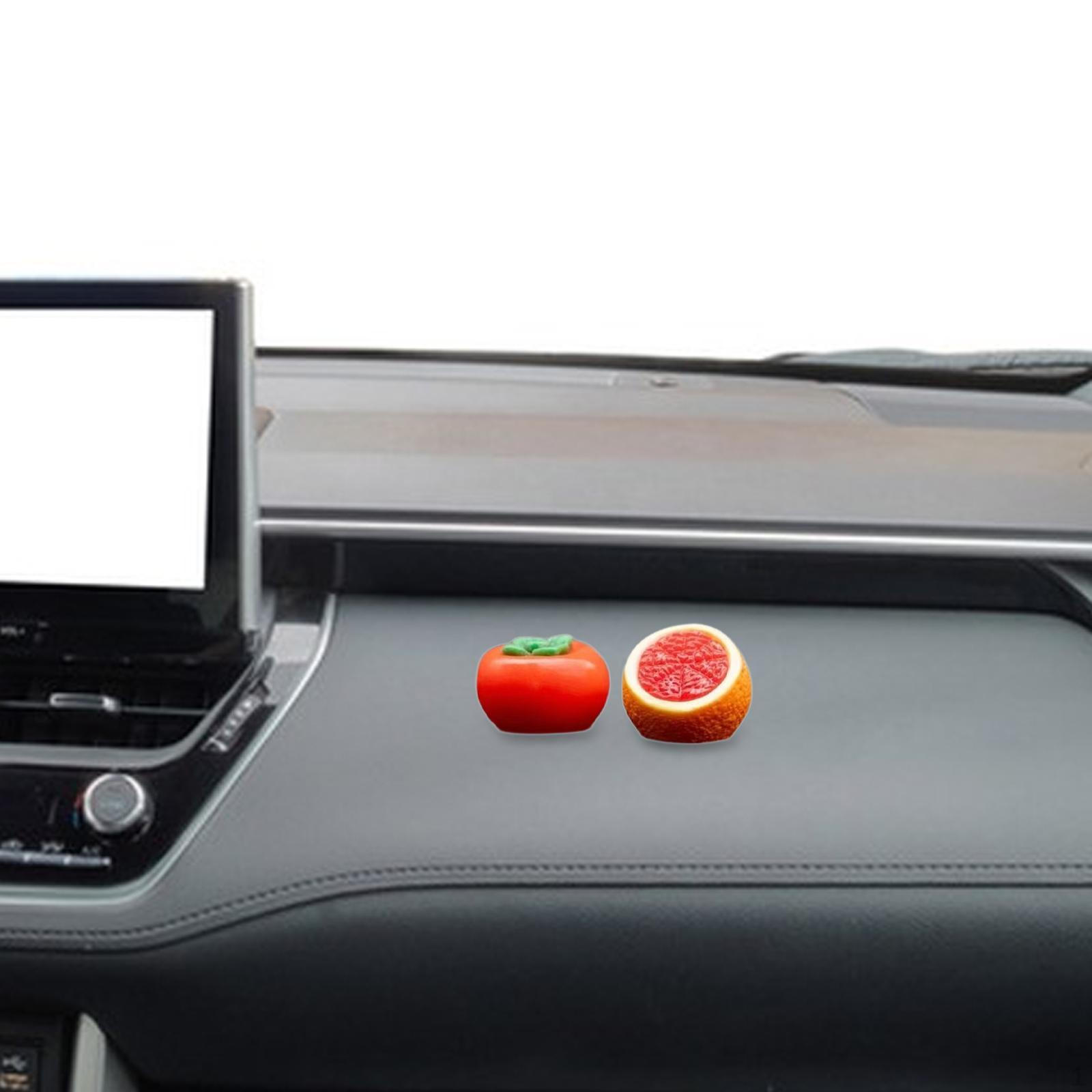 

Car Dashboard Decoration Auto Center Console Ornament Figurines Lovely for Interior Persimmon Orange