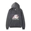 Black Warm Fleece Hooded Sweatshirt Kakegurui Compulsive Gambler Kirari Color Print Japanese Title Loose Street Hoodie