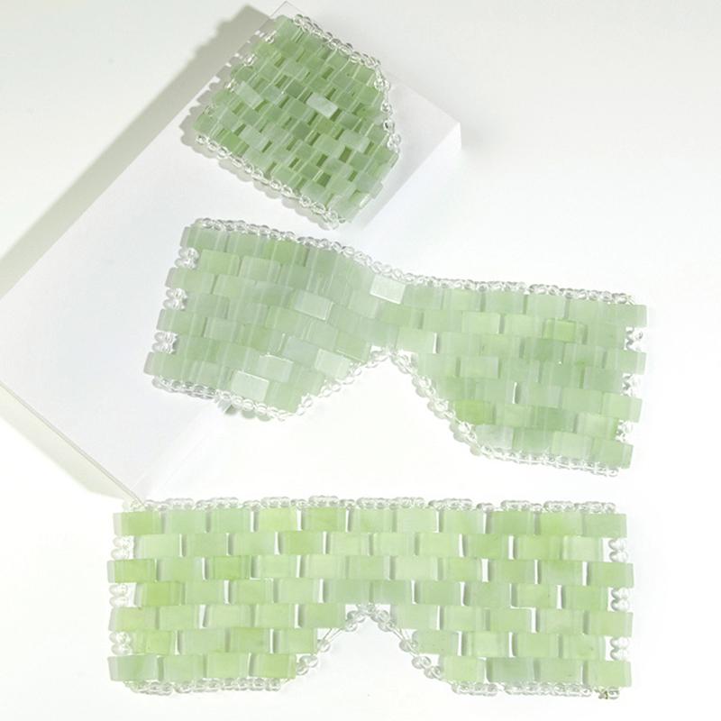 Natural Jade Eye Mask Massager Cooling Jade Eye Mask Eye For Eye Relax Sleep Massager Mask Tools Mask Care Stone Face Sleep
