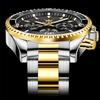 OLEVS Stylish Popular Business Quartz Luxury Wristwatch Men's Watch, Chronograph, Watch, Waterproof, Movement, (Gold Black)
