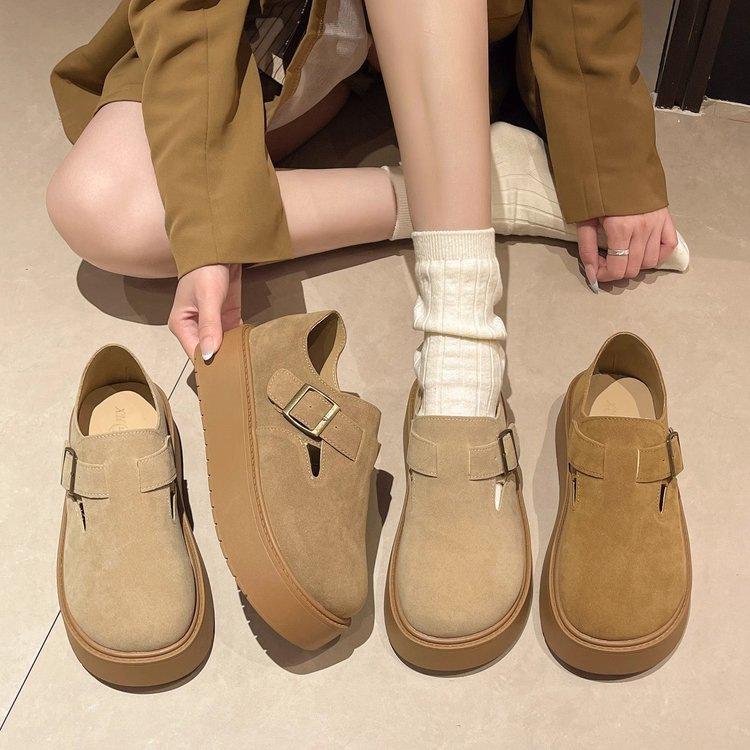 Birkenstock con suola spessa tutto incluso, scarpe basse primaverili nuove con suola morbida