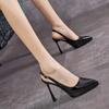 Pointed high heels women's stilettos spring new soft-soled banquet temperament one-word single shoes women's shoes tide
