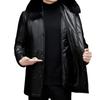 Genuine Leather Jacket Men's Casual Thickened Short Lapel Down Jacket Jacket Plus Cashmere Sheepskin Jacket Winter
