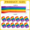 HHO-Crepe Paper Streamers 12 Rolls Colorful Crepe Rolls Each Measuring 32.8 Feet Long Rainbow Streamer Paper Decoration