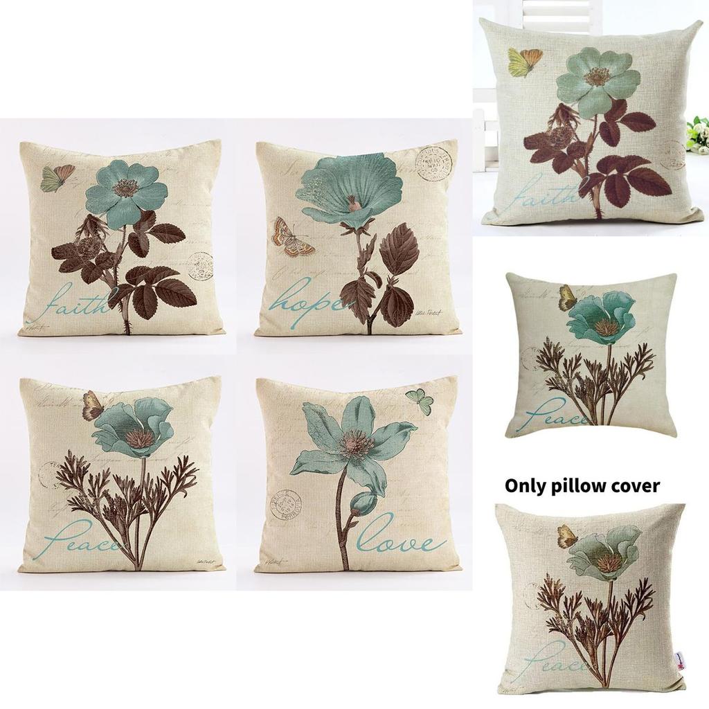 Fronha de Borboleta Floral Para Decoração de Sala de Estar Com Material de Poliéster Para Uso Doméstico