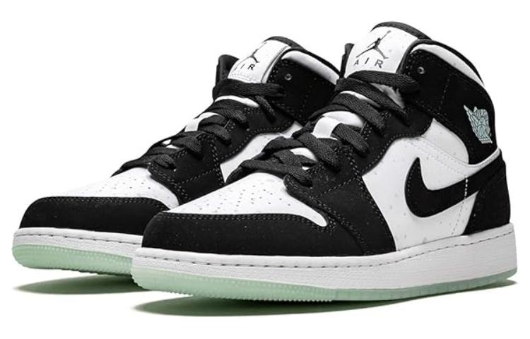 Jordan 1 Mid White Black Teal Tint GS BQ6931-103