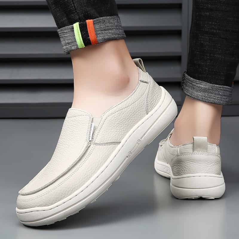 Casual Leather Men Shoes Versatile Formal Mens Loafers Moccasins Breathable Slip On Man Boat Shoes Leisure Walk Driving Footwear