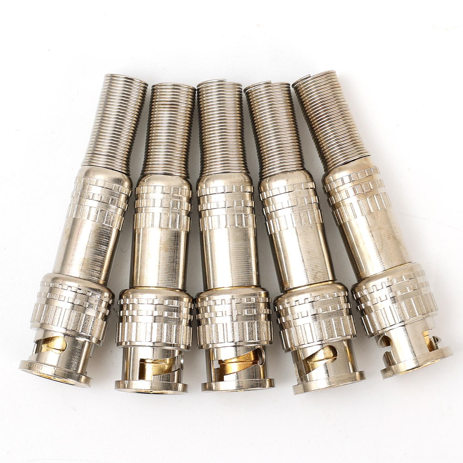 

BNC Connector Camera Monitoring Non-Welded Connector Solderless Q9 HD Video Oscilloscope Plug Welding Cable Connectors Terminals 5pcs срібний