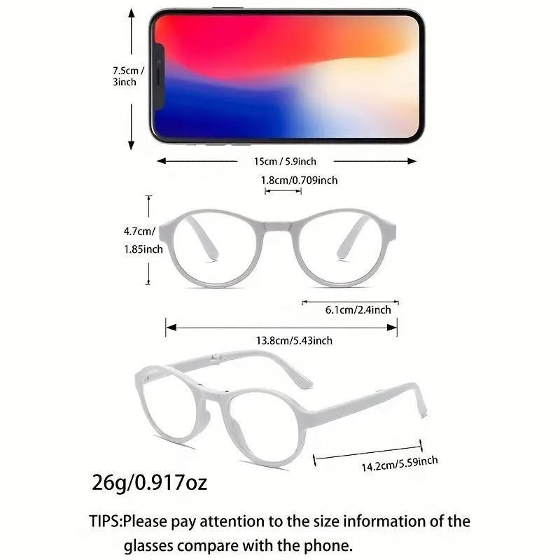 4PCS Folding Reading Glasses with Unisex Portable Lightweight Presbyopic Glasses Anti blue light Strength 1.0x ~ 3.0x