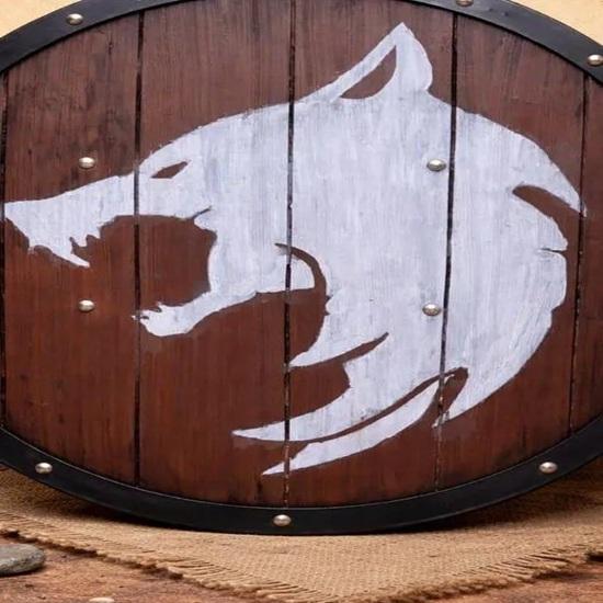 Wooden Shield Decor Norse Warrior Wall Shield Handcrafted Medieval Round Shield Nordic Home Viking Decor Gift 60.96 cm