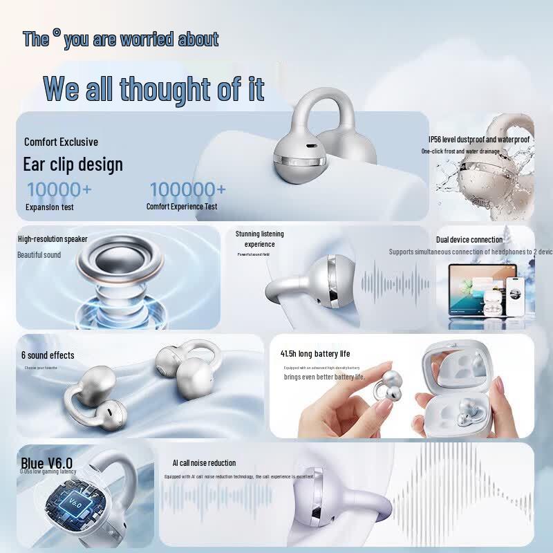 EDIFIER Yueying Open-Ear Clip Wireless Bluetooth Headset
