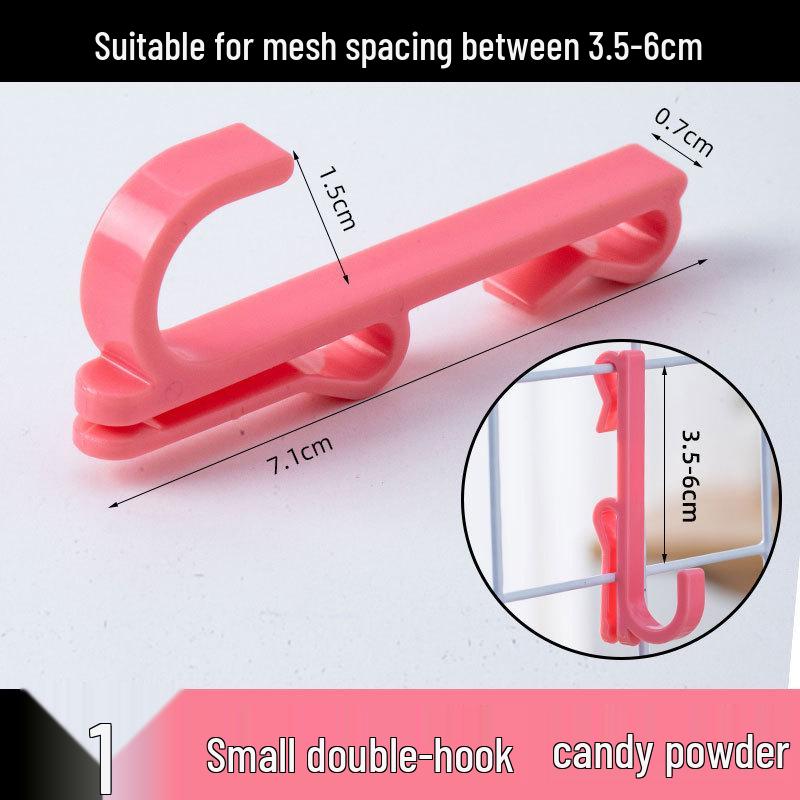 Nail-Free Grid Panel Hook for Wire Mesh Shelves - No-Drill Wall Storage Hooks for Kindergarten Display
