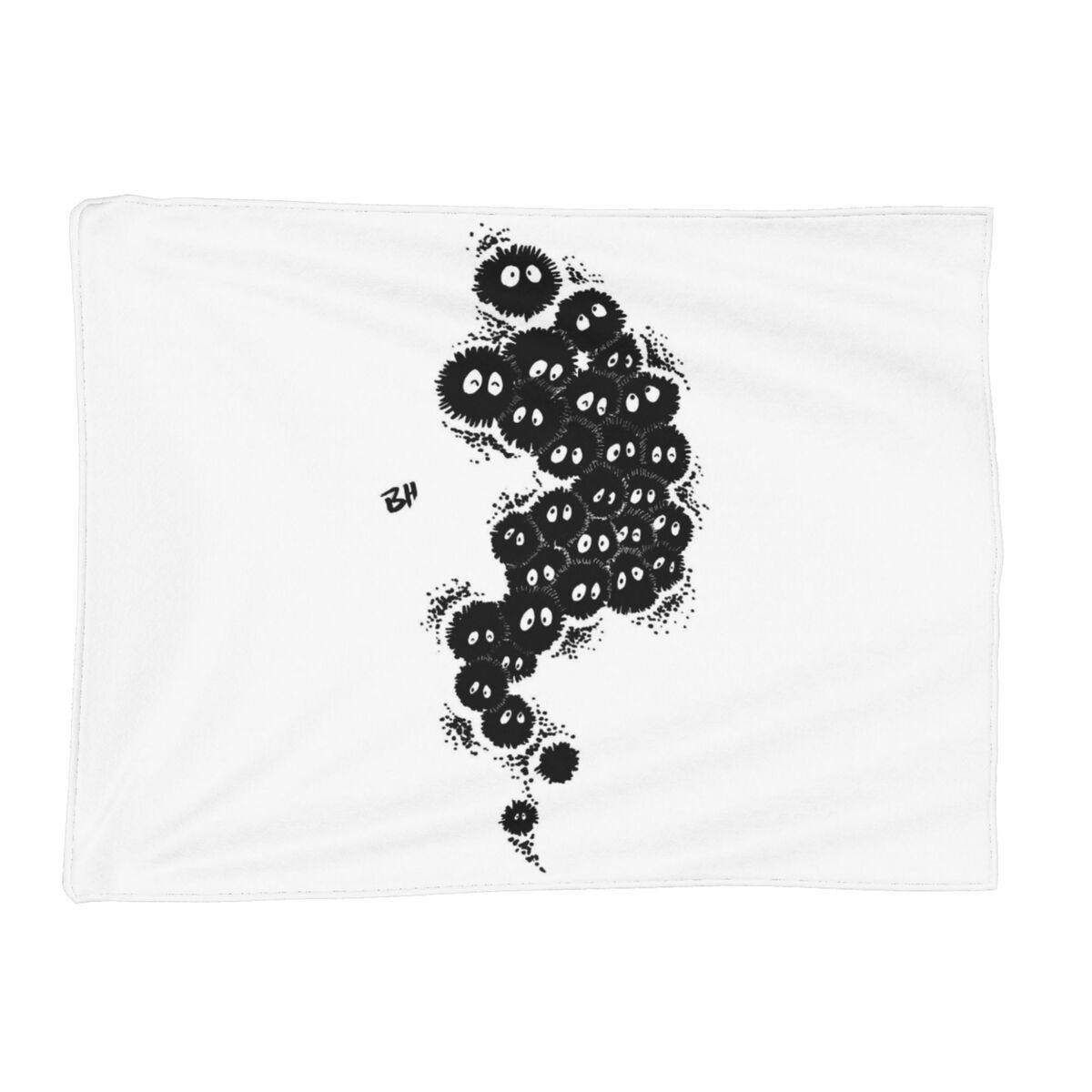 

Dust Soot Sprites Balls Black Blankets Soft Warm Flannel Throw Blanket Cover for Bed Living room Picnic Travel Home Sofa 80x120cm