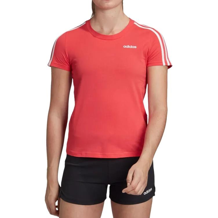 Adidas T Shirts Women's Pink Crew Neck Moderate Straight Fit FM6431