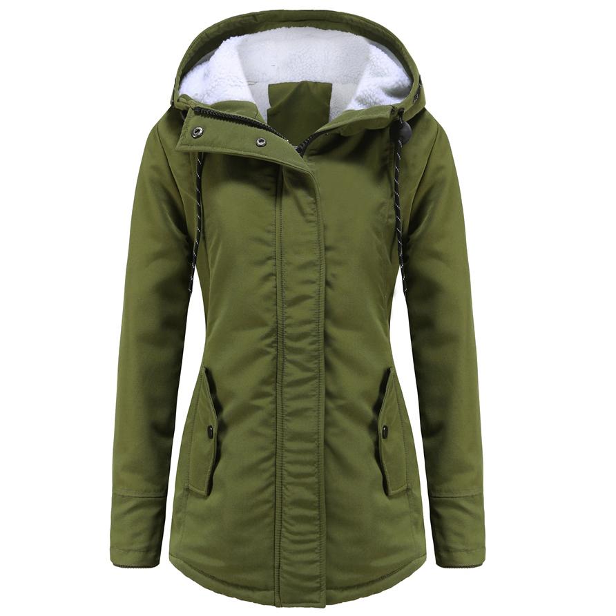 Parka da donna Giacca lunga calda taglia plus Giacca calda Inverno Giacca calda con cappuccio spessa