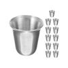 12 pièces Tasses de Communion en Acier Inoxydable Empilables Fournitures pour la Sainte Communion Cérémonie Religieuse Récipients pour Boire Portables Ustensiles d'Église en Métal