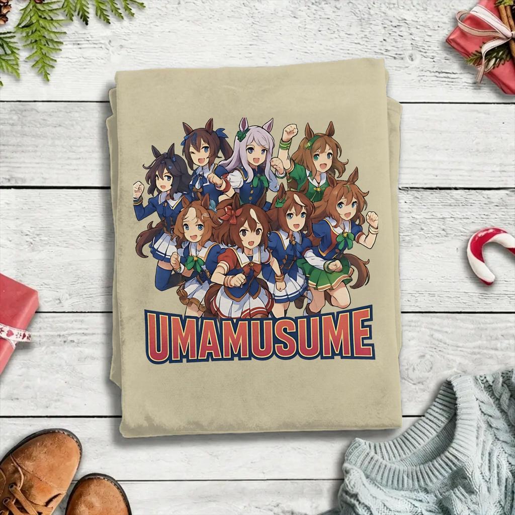 Uma Musume Mejiro McQueen T Shirts for Unisex Unisex Pure Cotton Fashion TShirt Round Neck Tee Shirt Short Sleeve Clothing Classic