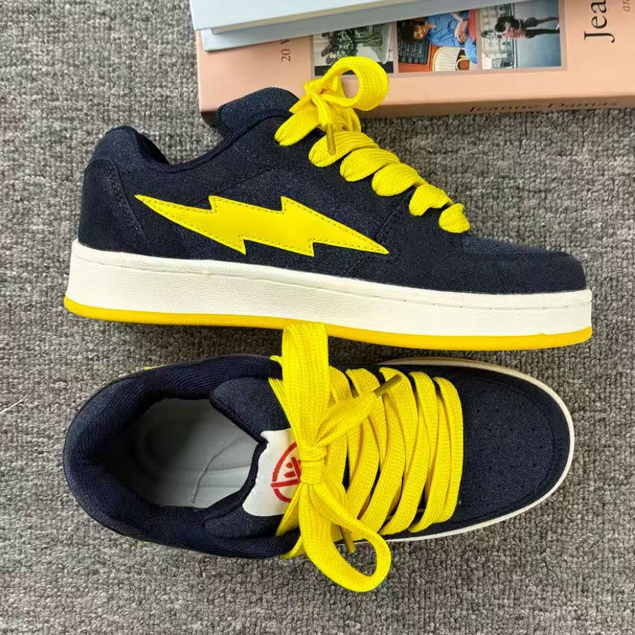 Men's and women's versatile lightning board shoes fashion casual breathable non-slip low-top shoes