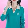 Long-sleeved T-shirt for Women's Fashionable Spring and Autumn New Arrival Top Base Shirt Middle-aged Mother's Lapel Slim Polo Shirt