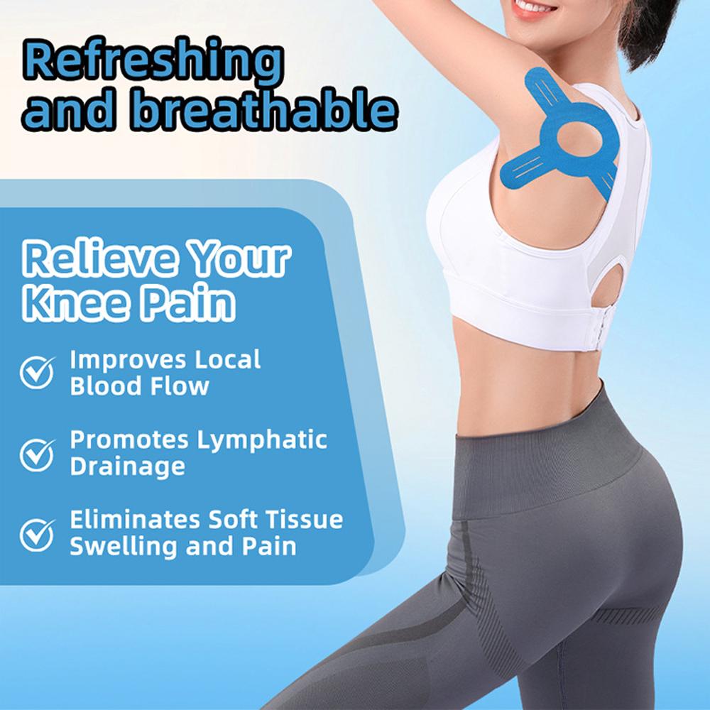 5Pcs Kinesiology Tape For Knees, Knee Support Tape, Precut Knee Tape For Knee Stability, Athletic Tape, Kinetic Tapes For Knees