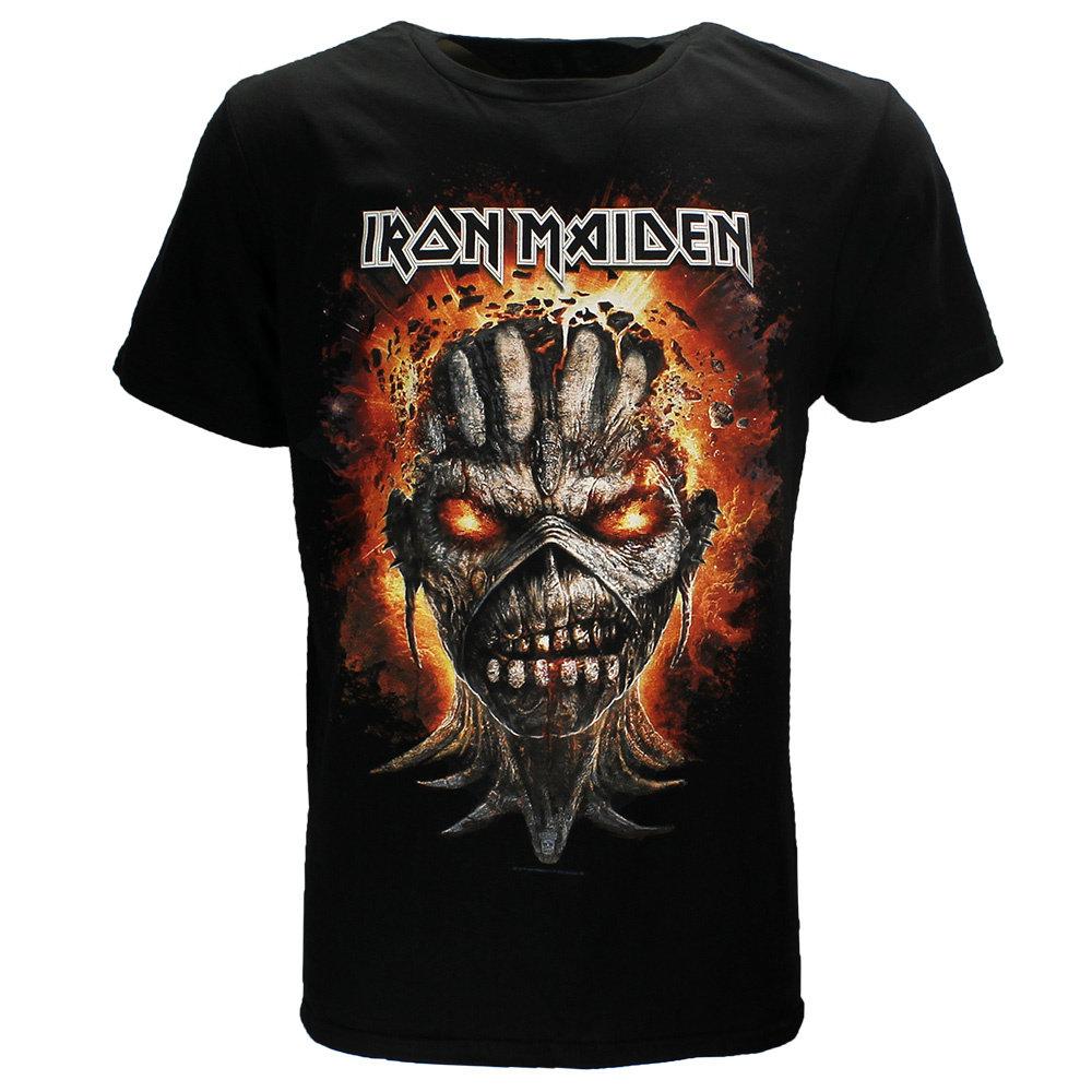 Iron Maiden Men's Eddie Exploding Head T-Shirt, Black tops