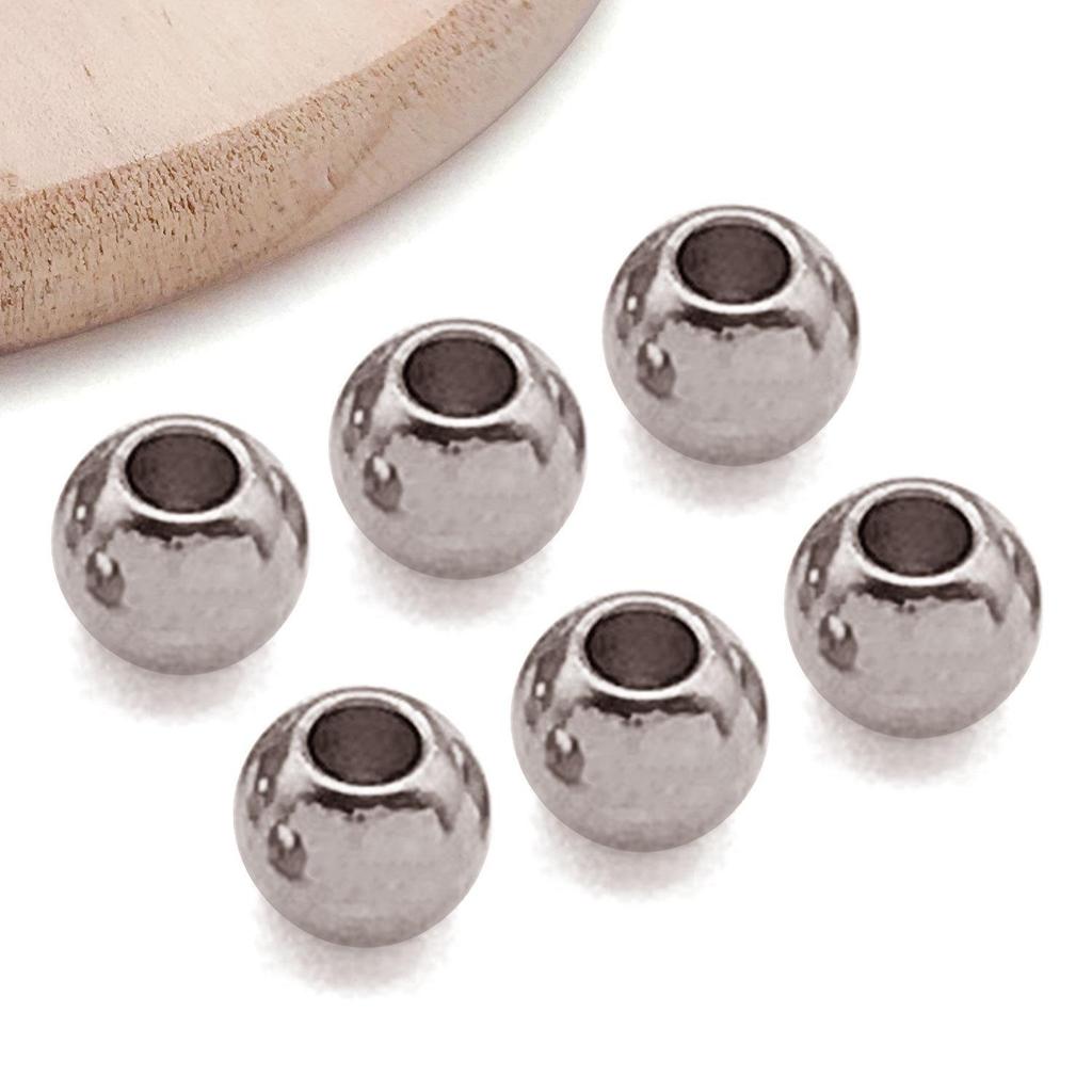 18K Gold Stainless Steel Spacer Beads & Precision Steel Ball for Necklace/Bracelet DIY Jewelry Accessories.