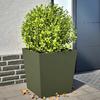 VidaXL Planters 2 Pcs Olive Green 50x50x50 Cm Steel, Outdoor Planter, Flower Box, Garden Box, Planter 851073