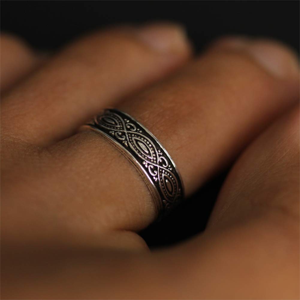 Orris Toe Ring, 925 Sterling Silver, Adjustable Size, Simple, Men's (Ethnic)