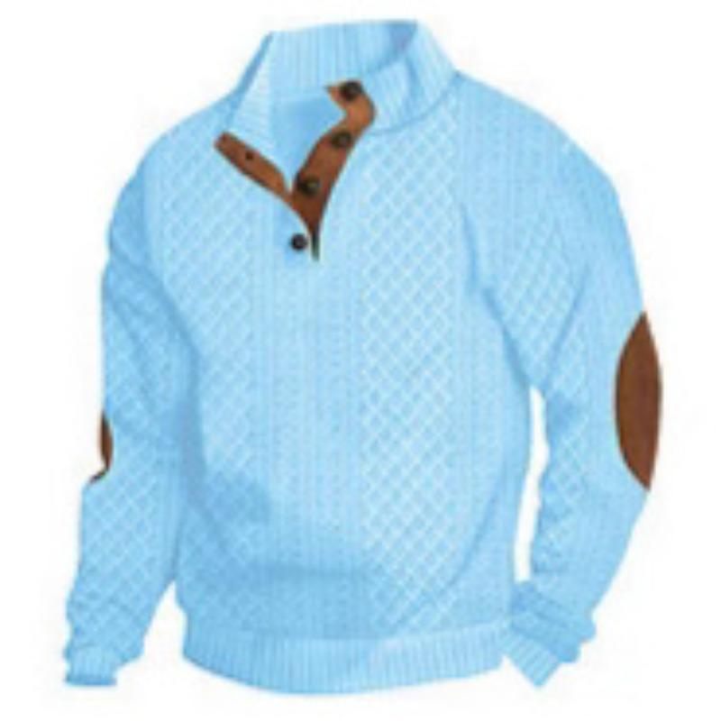 Autumn Stand-up Collar Long-sleeved Outdoor Sweater Jacquard Knitted Sweater