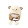 Warm Thick Knit Baby Hat with Ear Protection for Autumn/Winter, Plush Wool, Windproof, Unisex for Boys and Girls