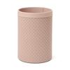 Francfranc Embossed Dustbin, Medium, Pink, Stylish, Perfect for New Homes and Moving