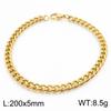 Jewelry Side Flat Chain Stainless Steel Chain, Simple Titanium Steel Men's Trend Hip-hop Bracelet Accessories