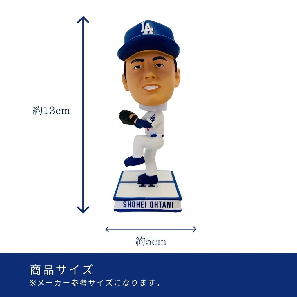 [Limited to 10,000 pieces worldwide] Shohei Ohtani Mini Bobblehead, Official MLB FOCO Merchandise, Figure-Style Dodgers Bubble Head