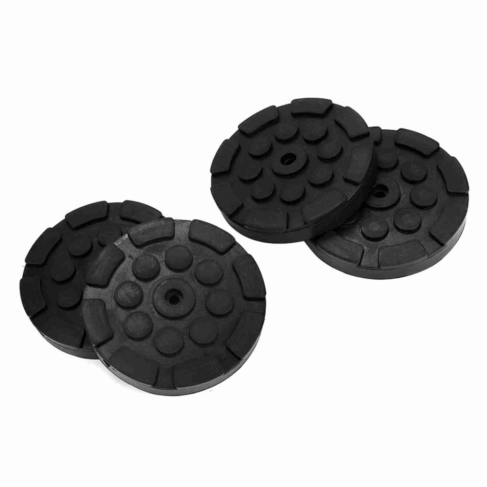 4 Pièces Tampon en Caoutchouc pour Soulever le Sol, Tampon en Caoutchouc pour Cric de Voiture Protecteur de Cadre de Réparation Cales de Cric pour Voiture Outils de Cricage