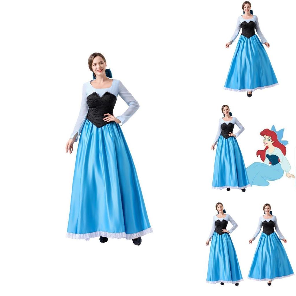 Elegant Polyester Ariel Mermaid Princess Dress For Women Perfect For Cosplay