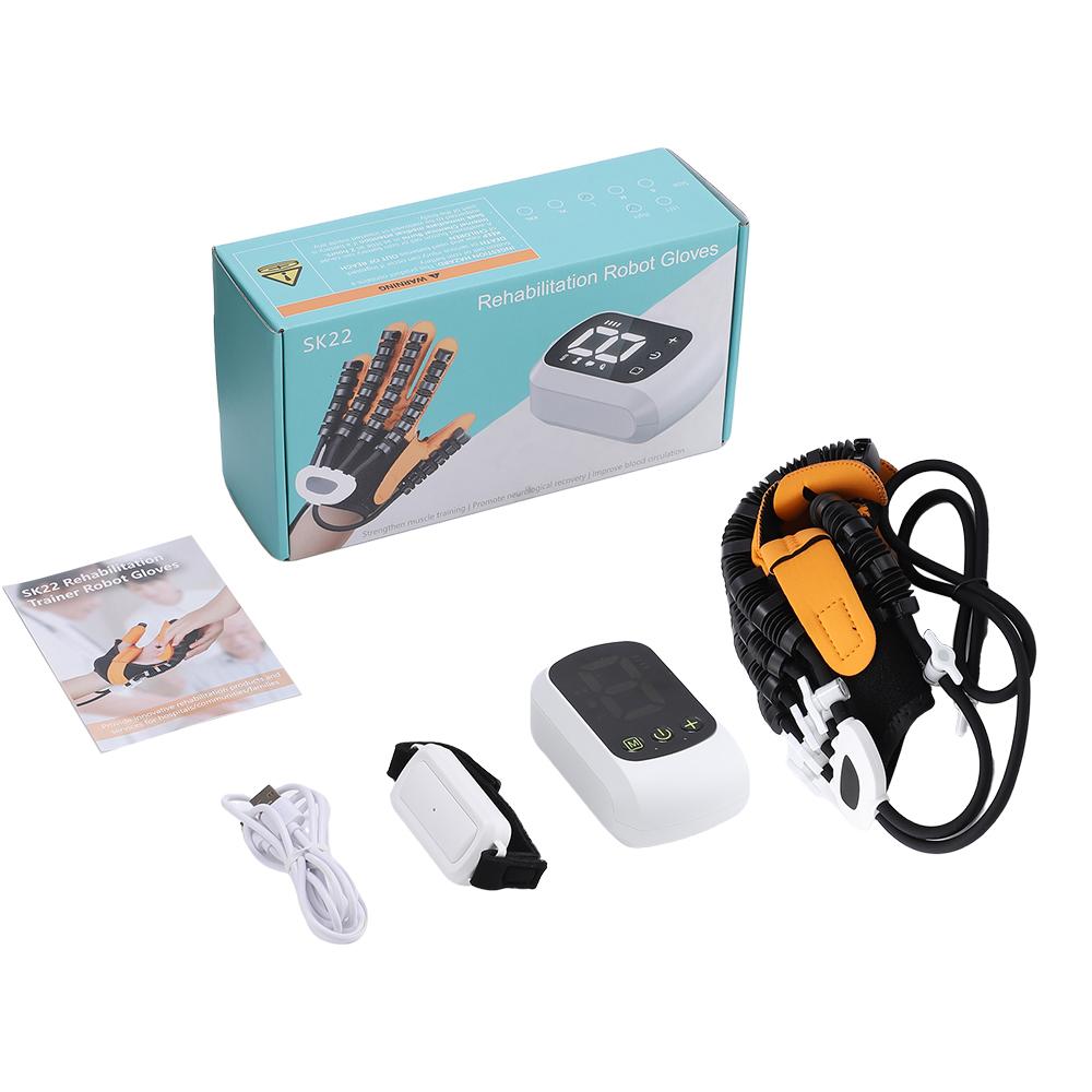 Finger Rehabilitation Exerciser Robot Gloves Stroke Hemiplegia Cerebral Infarction Training Massage Device Finger Hand Massage L Size