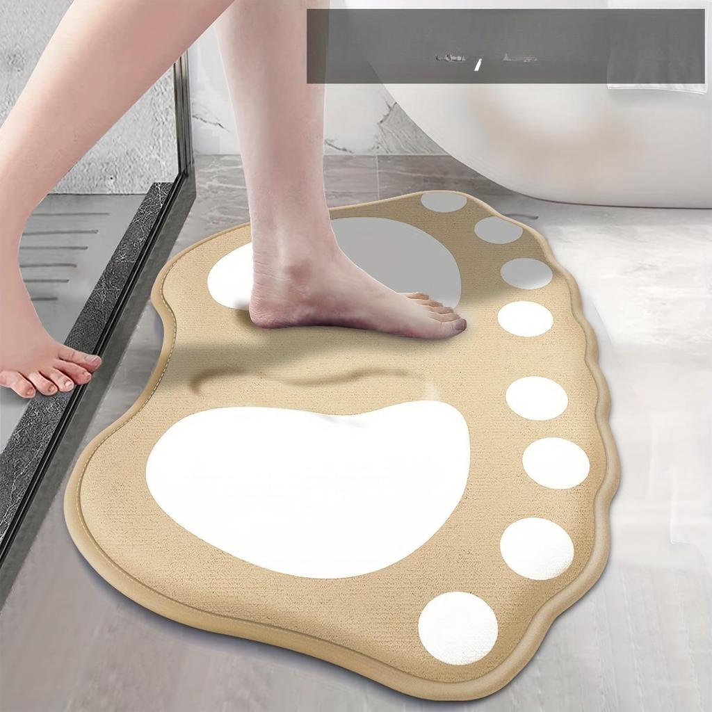 Pfotenabdruck-Design - Weiche, saugfähige und leichte Badematte für Dusche, Badewanne und Toilette - 40x60cm (15.7x23.6 Zoll), Badezimmermatte