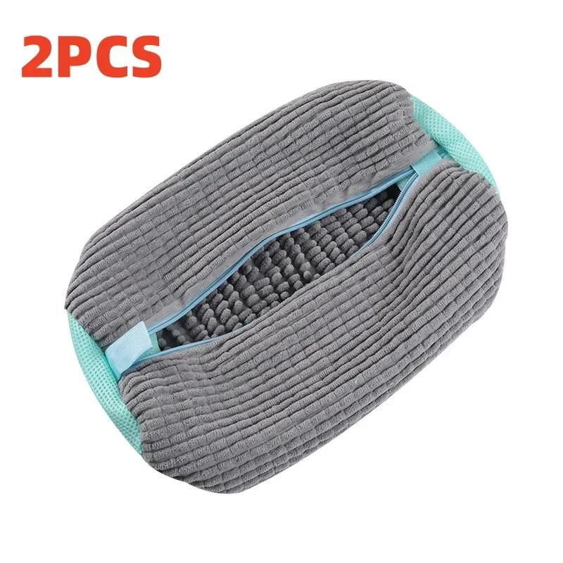 Maschinenwaschbarer Schuhwasch- und Trockenbeutel mit weichen Fasern - Strapazierfähiger Polyester-Wäscheschutz für Schuhe, verstellbarer Riemen