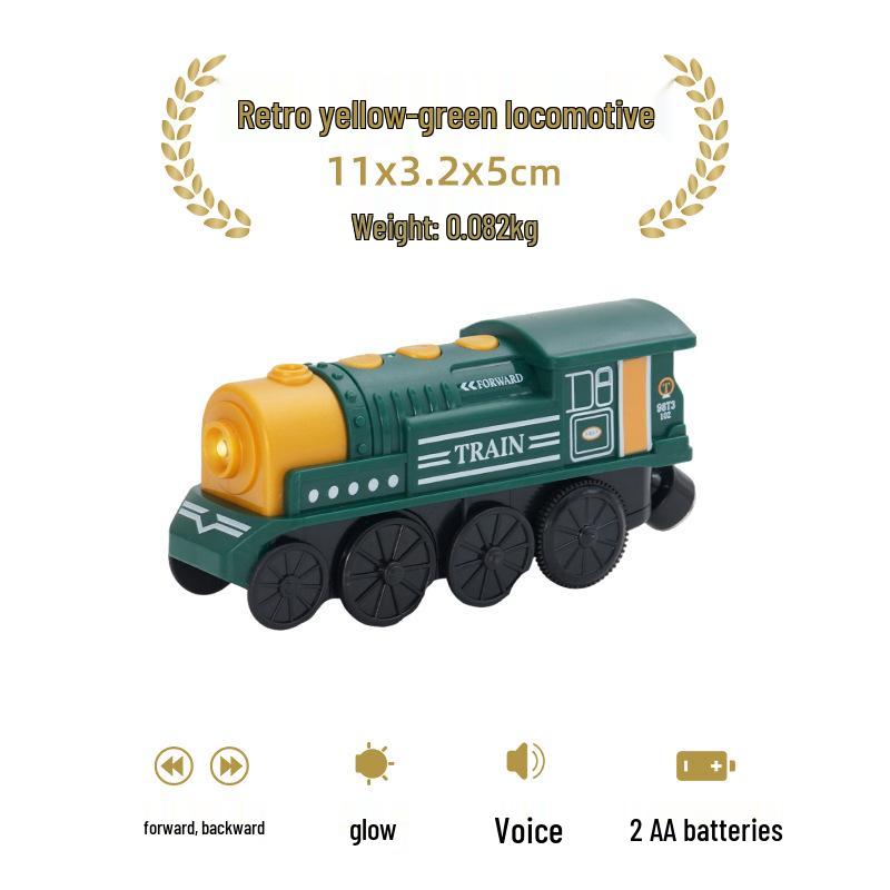 Set Tren Electric pentru Copii - Compatibil cu Piste din Lemn Thomas Brio Mi Rabbit