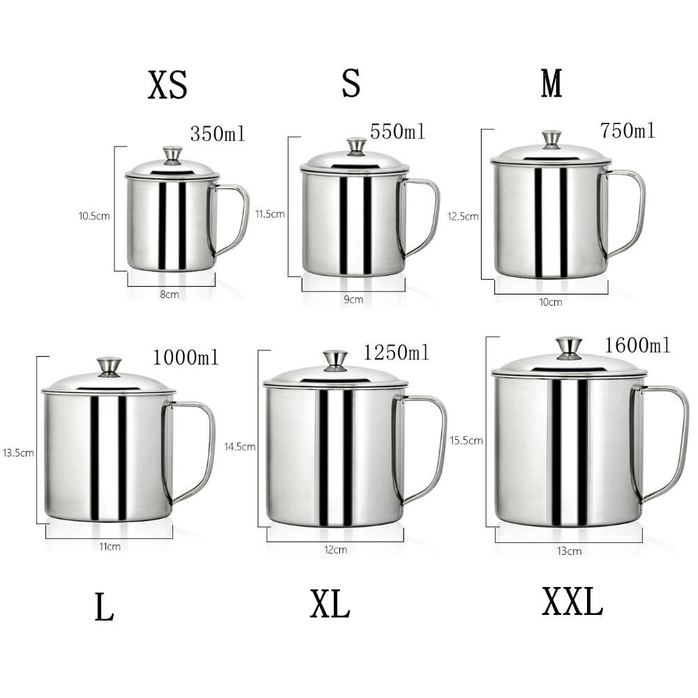 With Lid Stainless Steel Water Cup Portable Cold Drink Cup Gargle Cups Coffee Mug Office Use