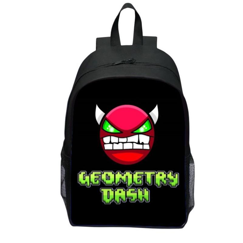 16-inch Children's Backpack Set Geometric Dash Durable Shockproof And Lightweight