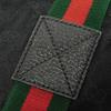 Used 9539 GG Canvas Tote 189669 7924 A4 Cotton Calfskin Web Stripe Green Red Logo Embossed Black Unisex from Japan