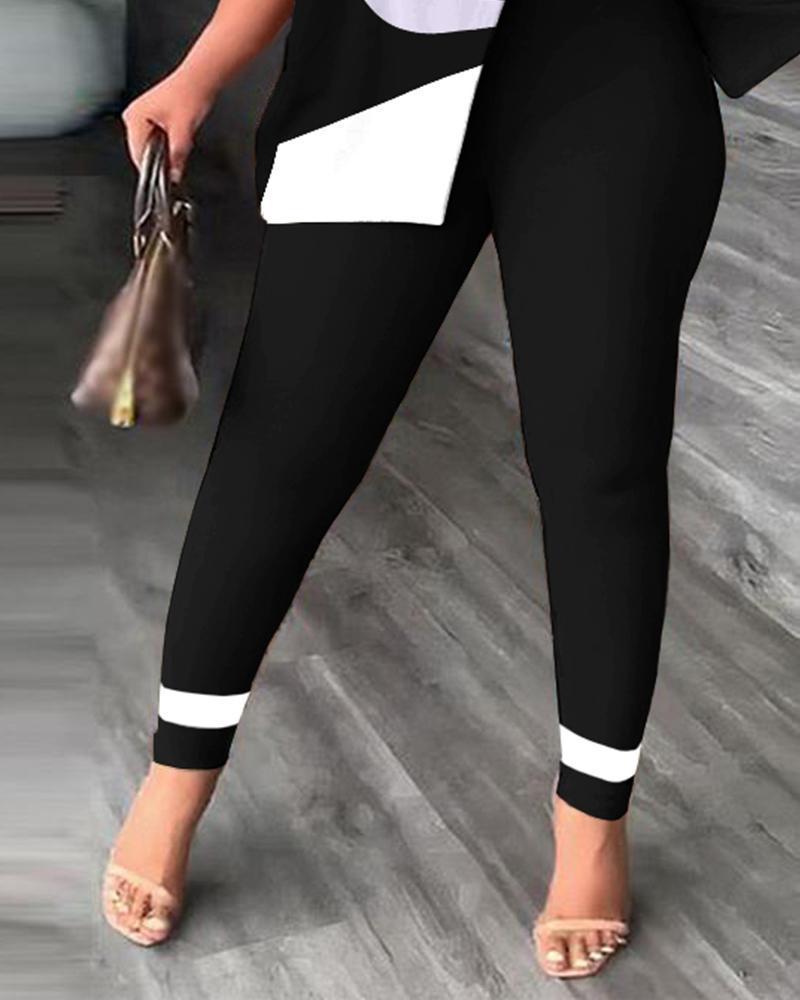 2024 Autumn Women's European & American Two-Piece Irregular Fashion Long Pants Set