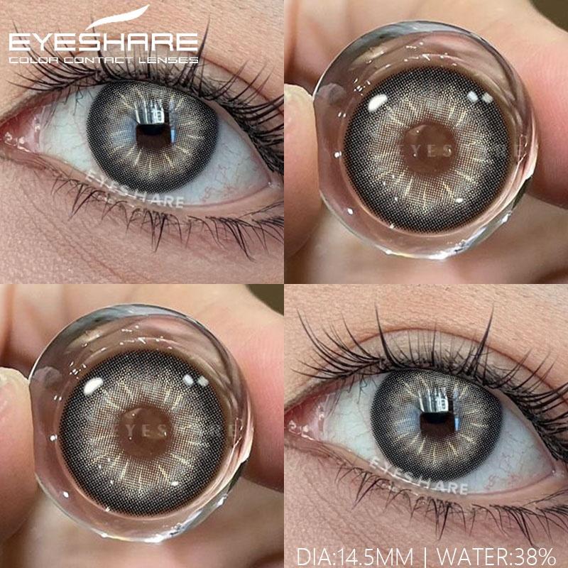 

Eyeshare 1 пара контактных линз естественного цвета для глаз, серые линзы, корейские линзы, годовая красота, карие линзы для глаз, зеленые линзы для глаз