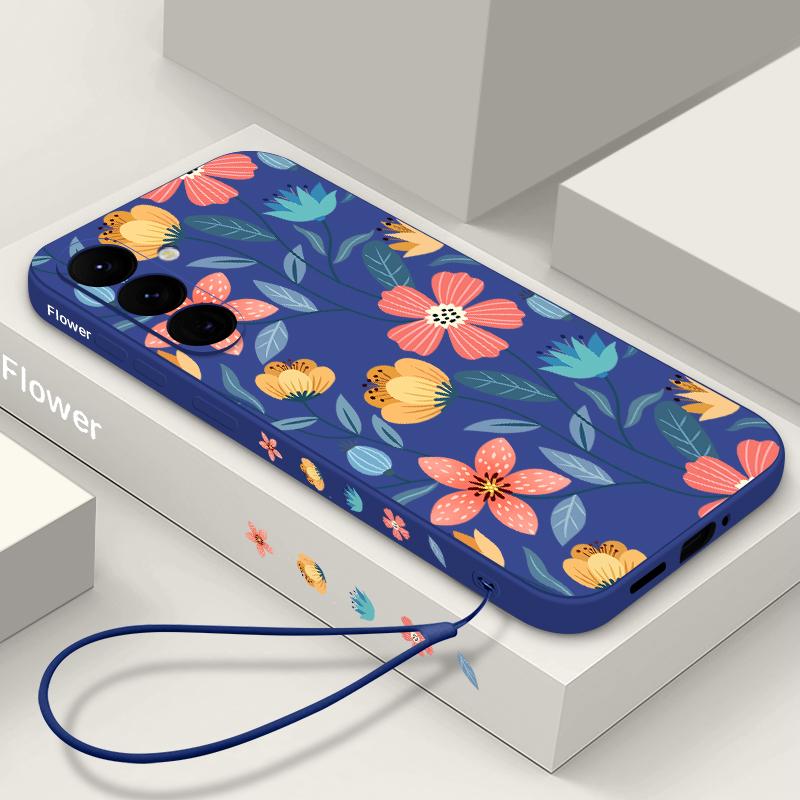 Květinově malovaná skořepina pro Samsung Galaxy S24 S22 Ultra Plus S23 S21 S20 Fe A52 A53 A54 A34 14 5g A51 A32 A13 4g Slim Shockproof Tpu Hybrid Case Cover